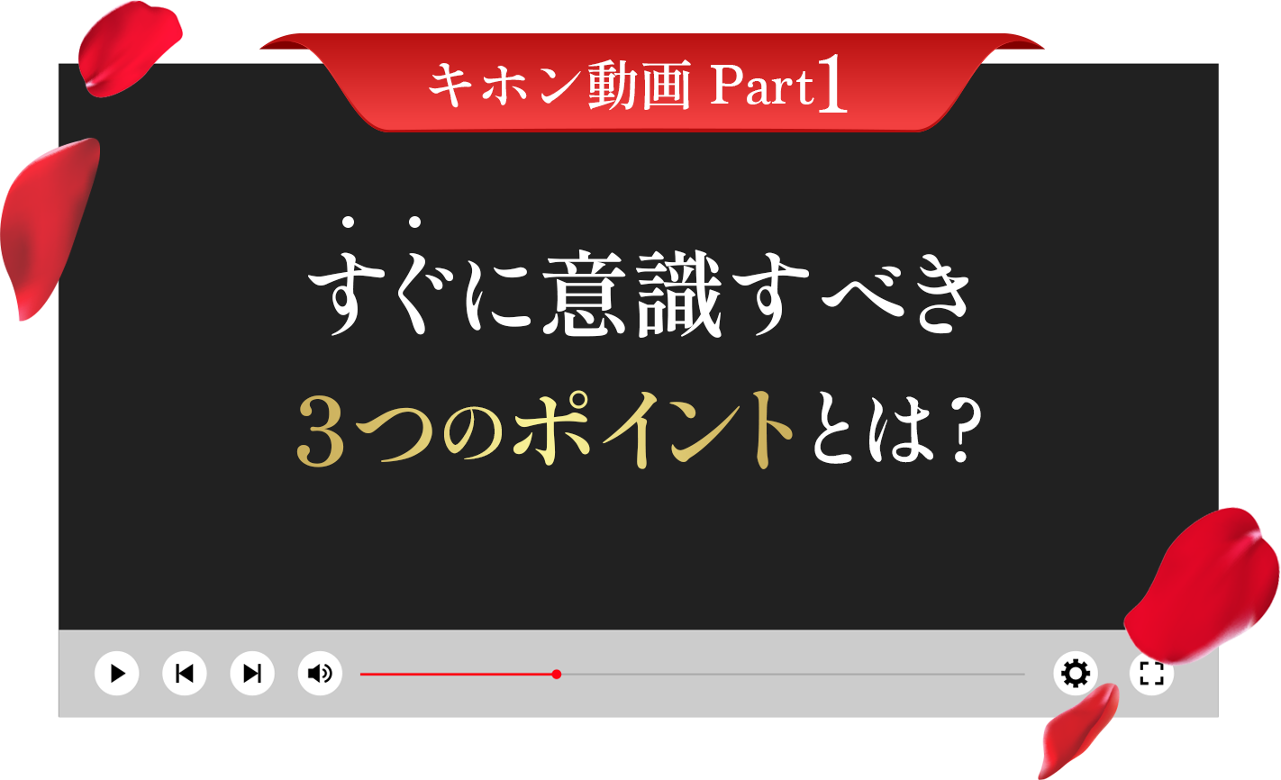 キホン動画Part1 すぐに意識すべき3つのポイントとは？